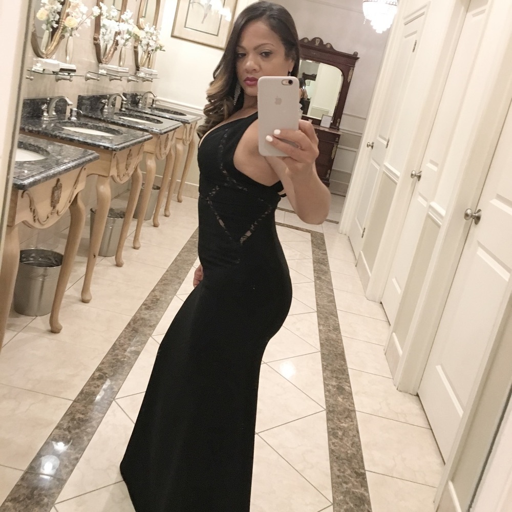 BCBG long black formal  dress